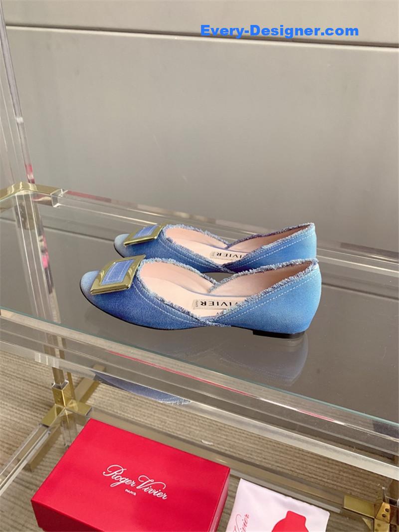 roger u1u1er new hollow square buckle flat bottom