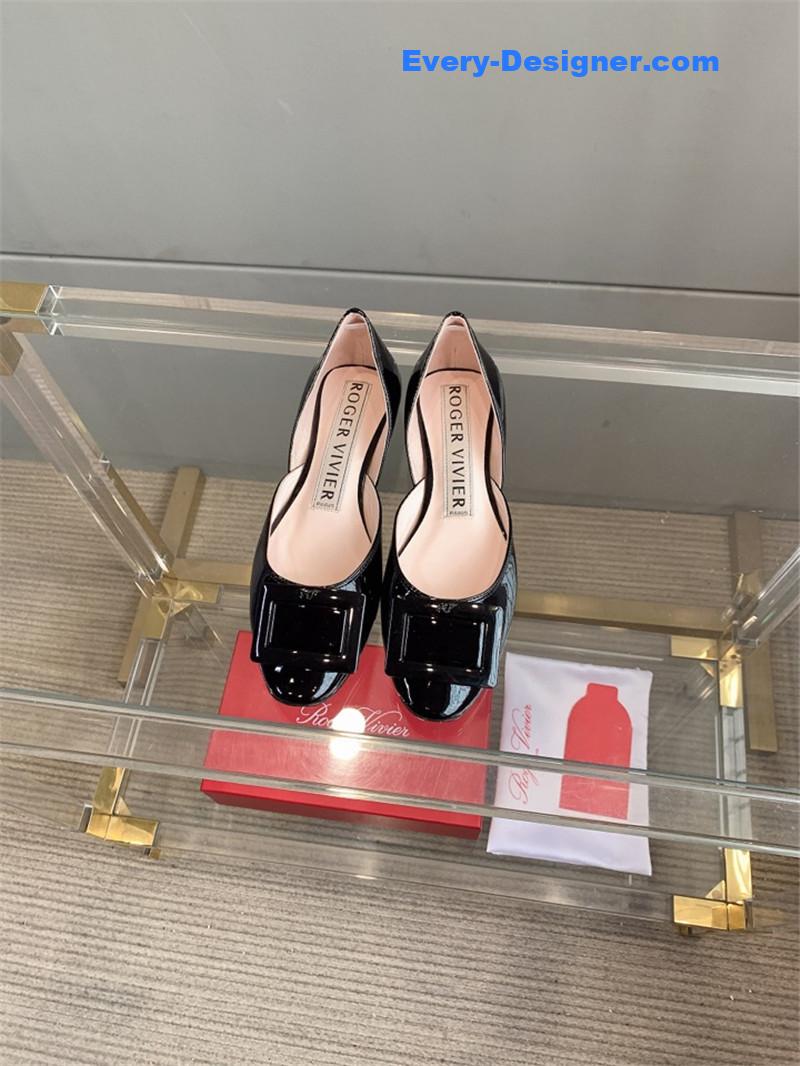 roger u1u1er new hollow square buckle flat bottom