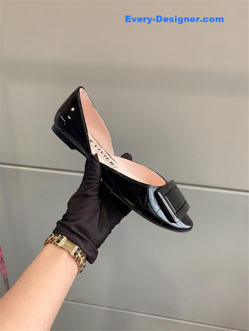 roger u1u1er new hollow square buckle flat bottom