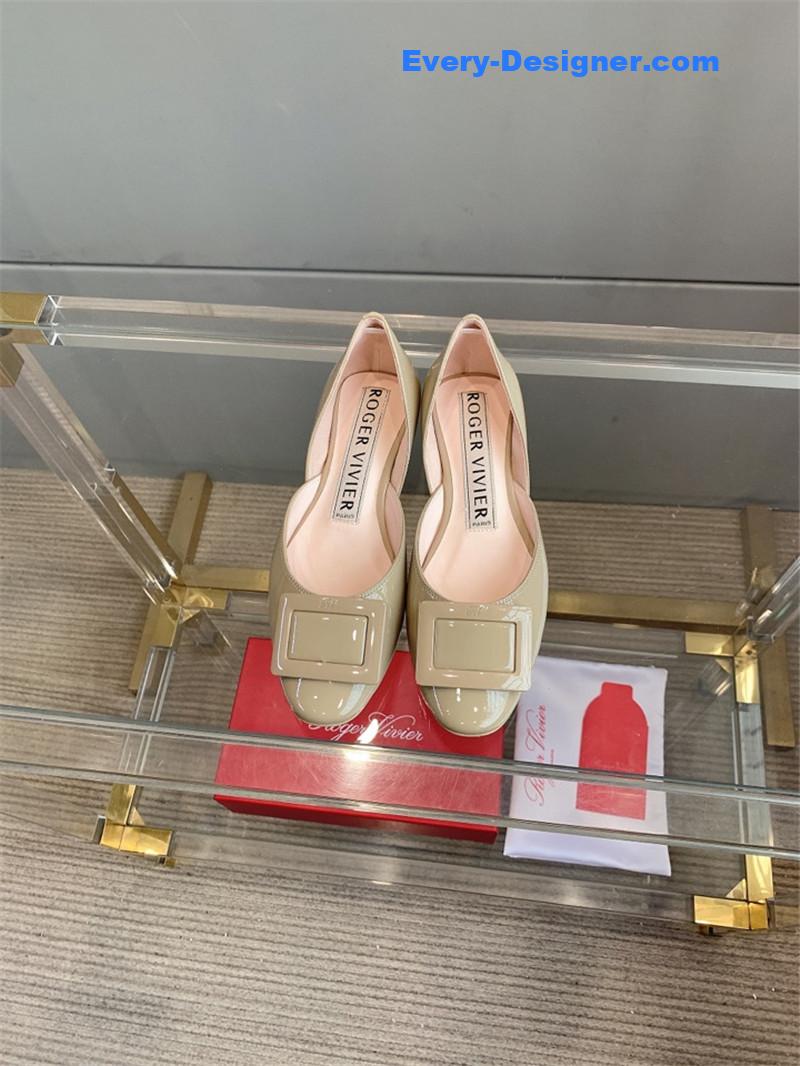 roger u1u1er new hollow square buckle flat bottom
