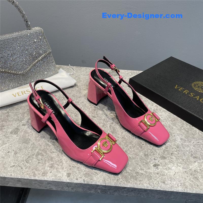 Versace Block Heel Sandals