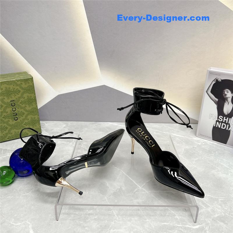 Gvc*1 pointed toe metal high-heeled shoes