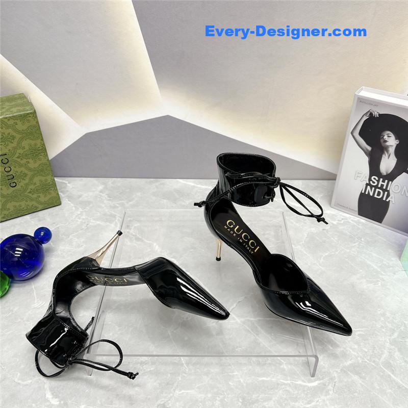 Gvc*1 pointed toe metal high-heeled shoes