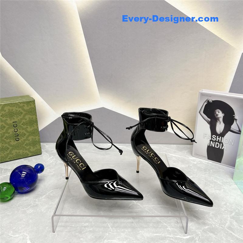 Gvc*1 pointed toe metal high-heeled shoes