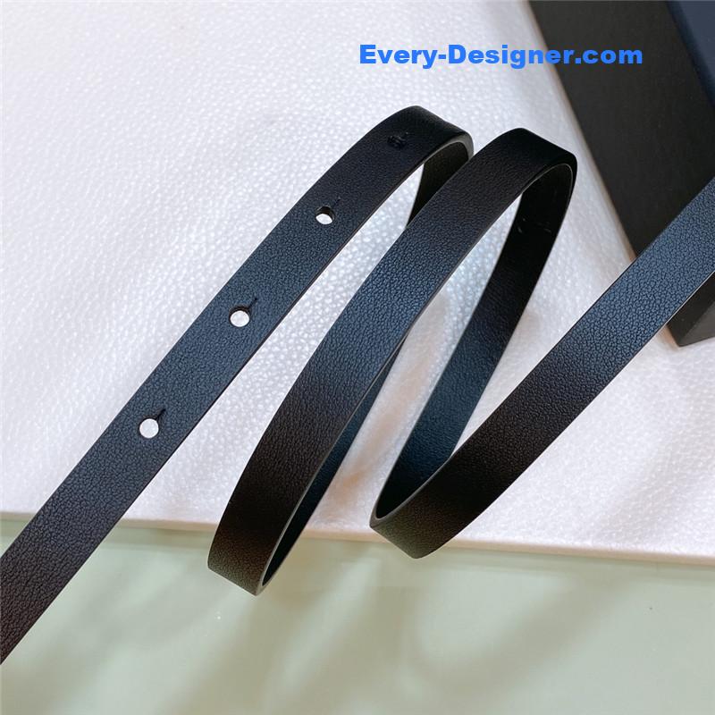 Ch**el brass gold-tone metal calfskin belt