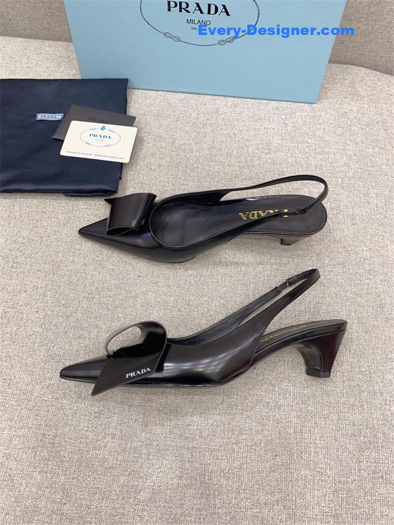 Pra*a catwalk new cat heel origami back empty shoes