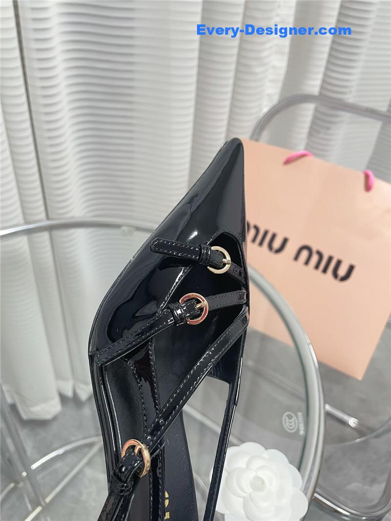 M1um1u spring and summer catwalk style kitten heel sandals