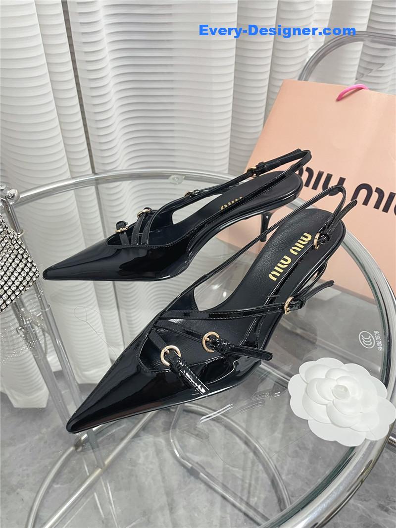 M1um1u spring and summer catwalk style kitten heel sandals