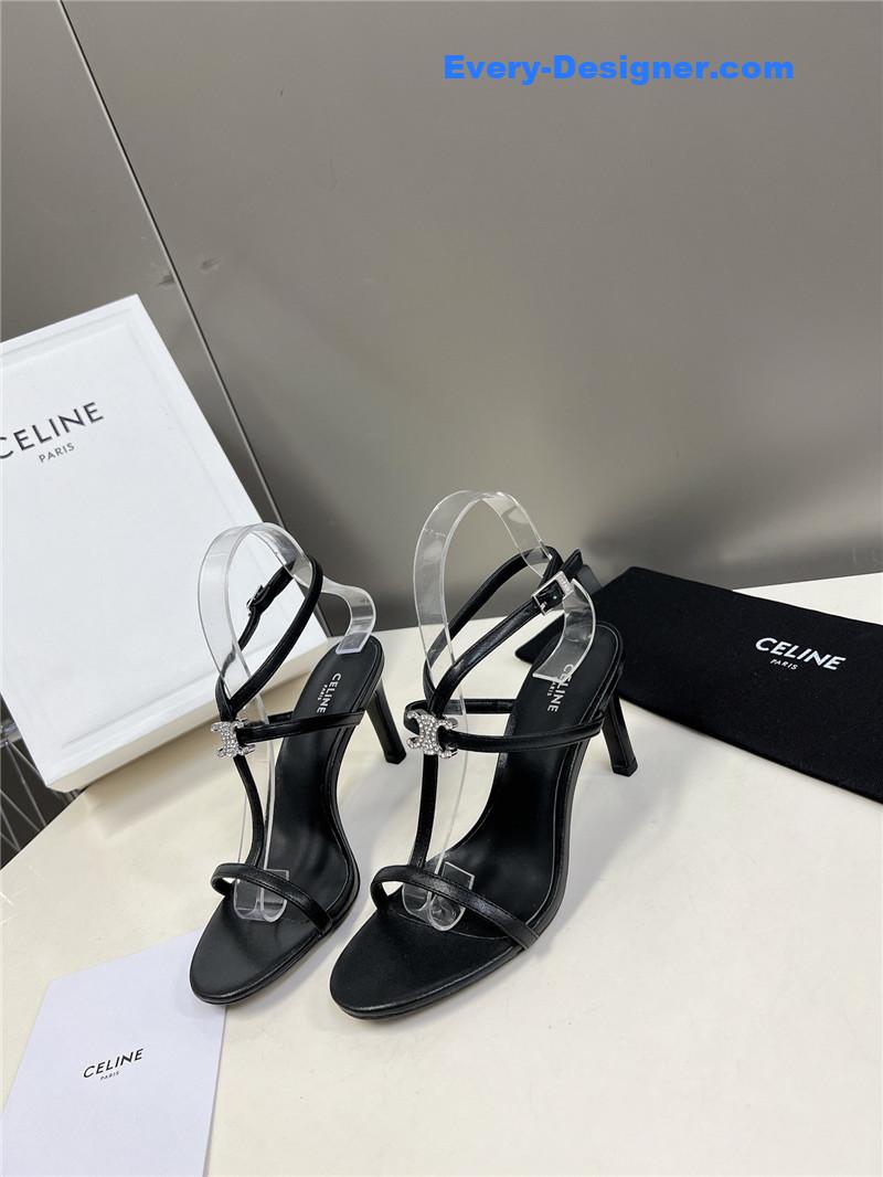Ce1i*e logo high heel sandals