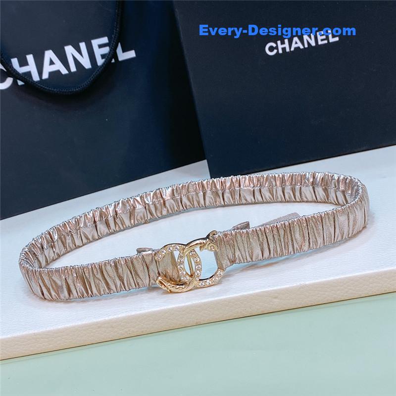 Ch**el calfskin elastic belt