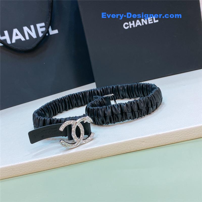 Ch**el calfskin elastic belt