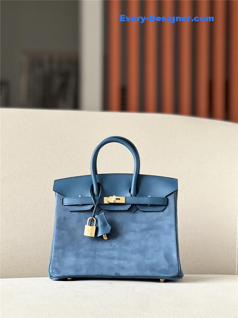 H**me5 birkin 25 suede bag