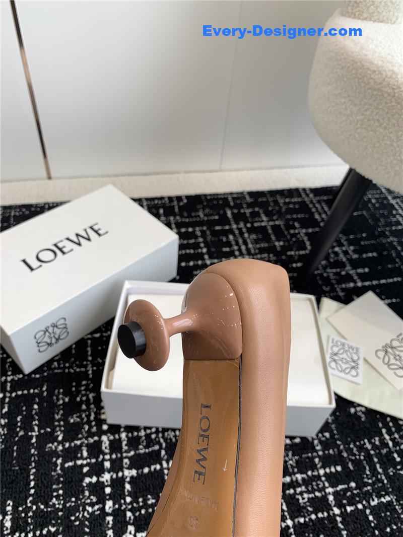 L0ew* round toe vase heel shoes