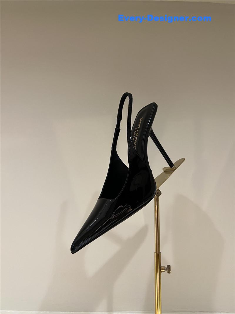 Y51 strap back elastic pointed toe high heel sandals