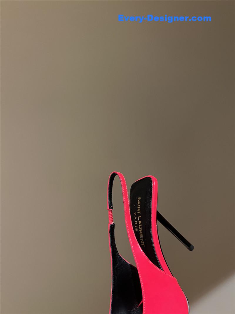 Y51 strap back elastic pointed toe high heel sandals
