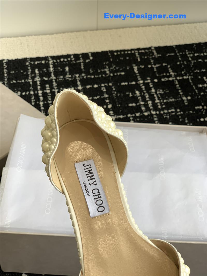 J1m*y Ch00 pearl embellished shoes