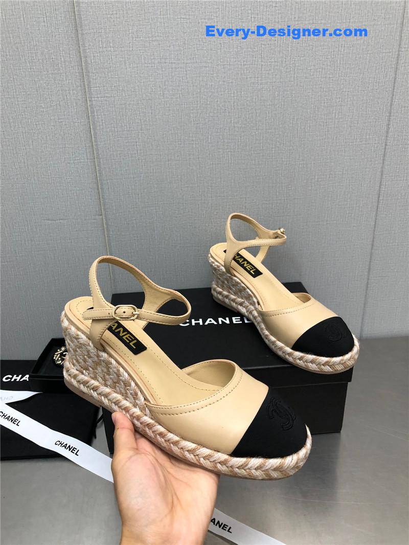 CC Mary Jane hollow wedge sandals