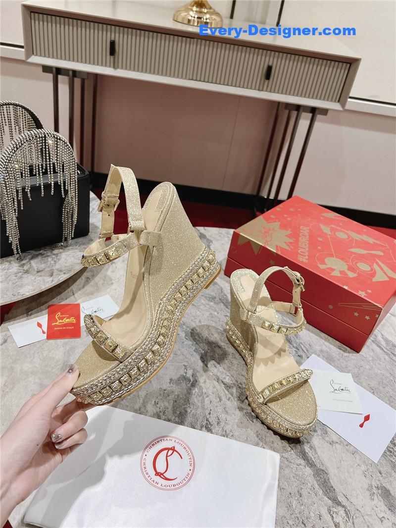 Chr1st1an louboutin wedge sandals