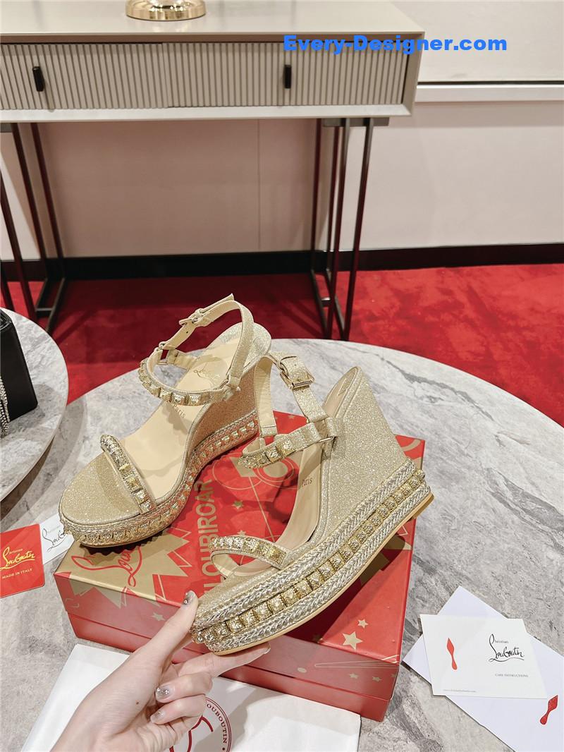 Chr1st1an louboutin wedge sandals
