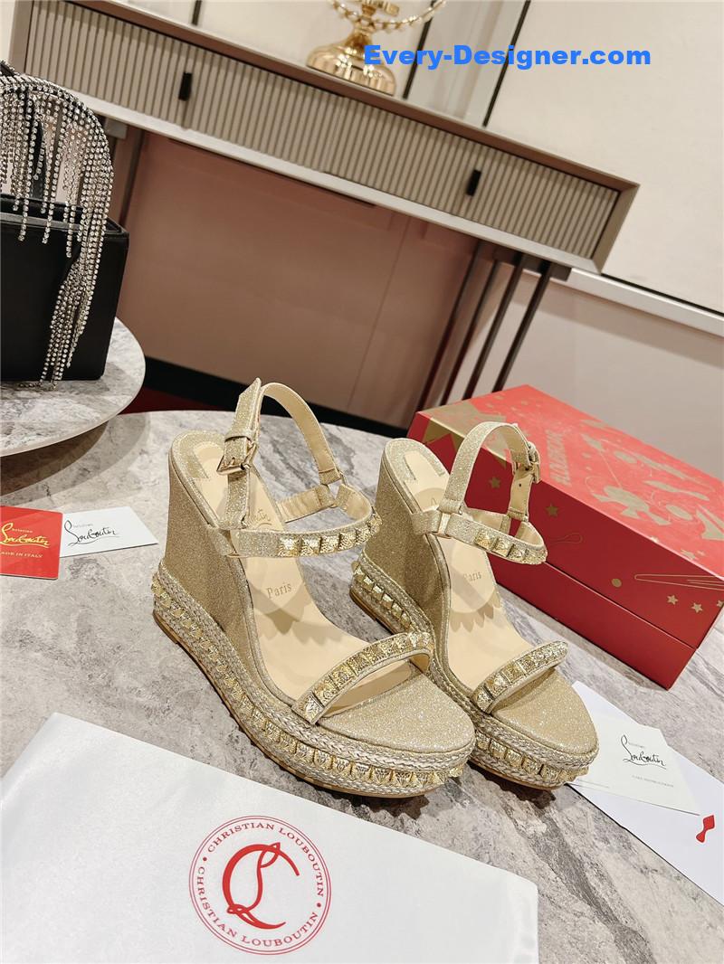 Chr1st1an louboutin wedge sandals