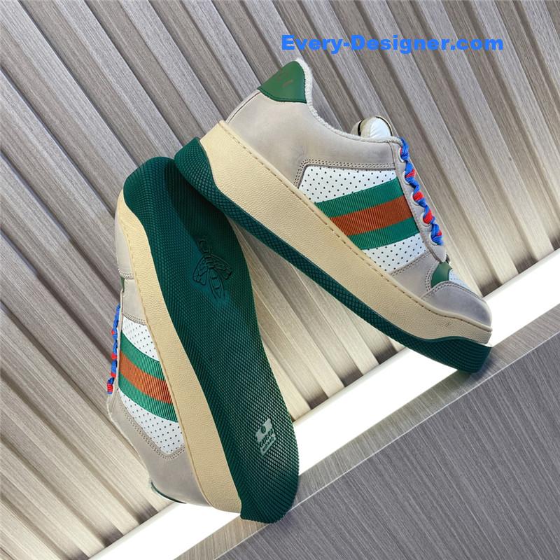 Gvc*1 double screener leather sneakers