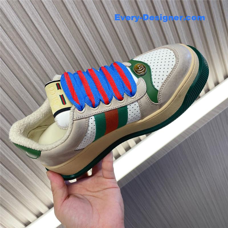 Gvc*1 double screener leather sneakers