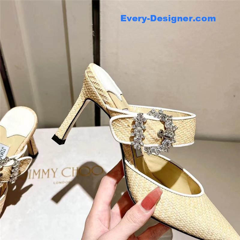J1m*y Ch00 buckle heeled sandals