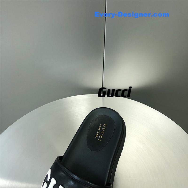 Gvc*1 letter logo platform slippers