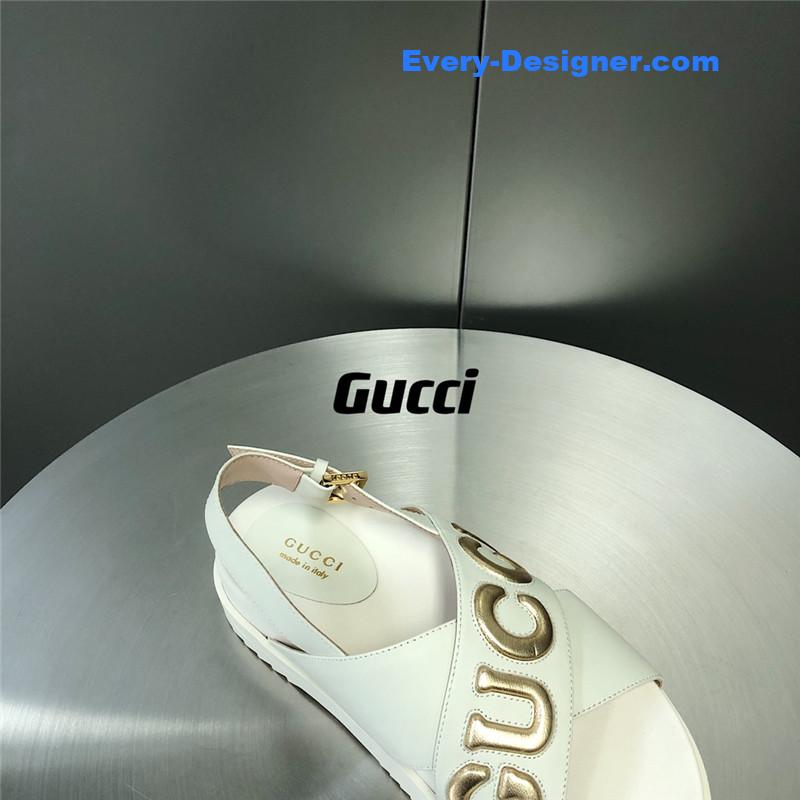 Gvc*1 letter logo platform slippers sandals