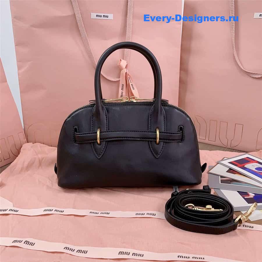 Miu Miu Aventure Black Nappa Leather Bag