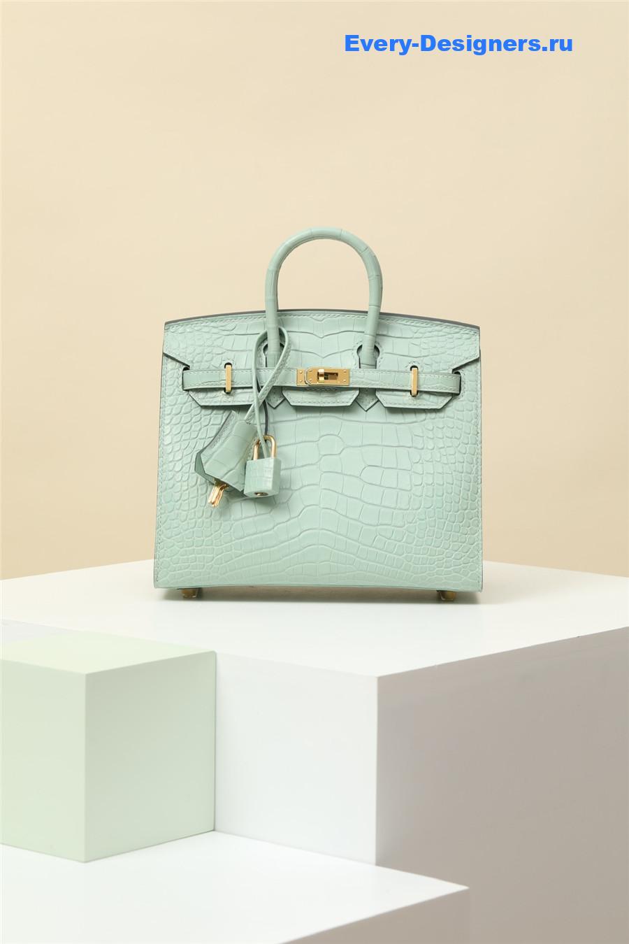 H**me5 birkin kelly 20 alligator bag green