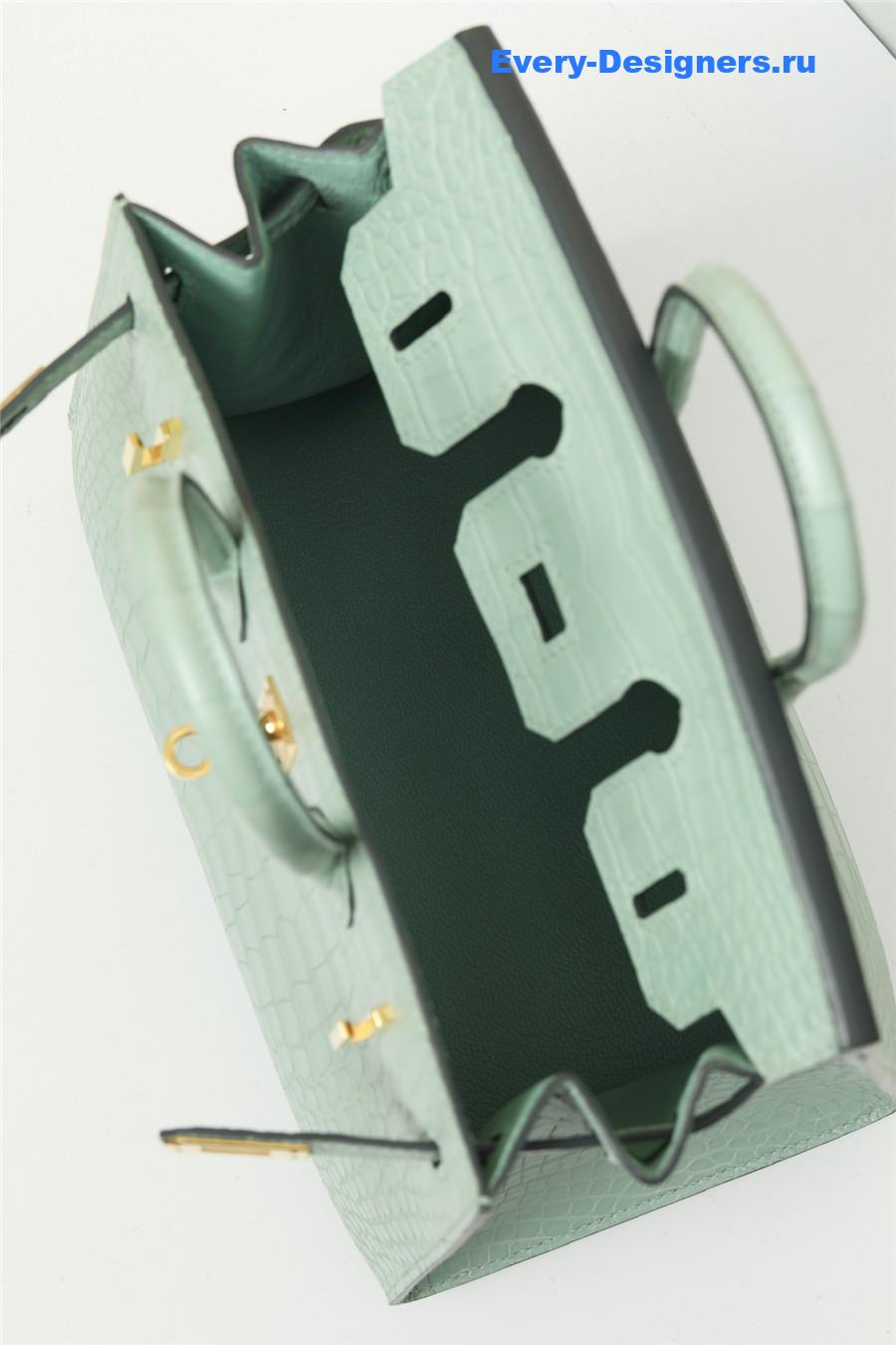 H**me5 birkin kelly 20 alligator bag green