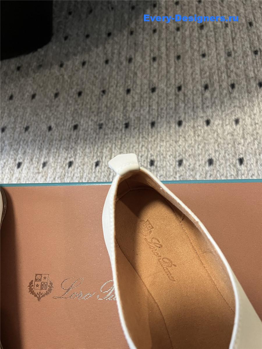 L0r0 P1ana rebech**ela leather ballet flats