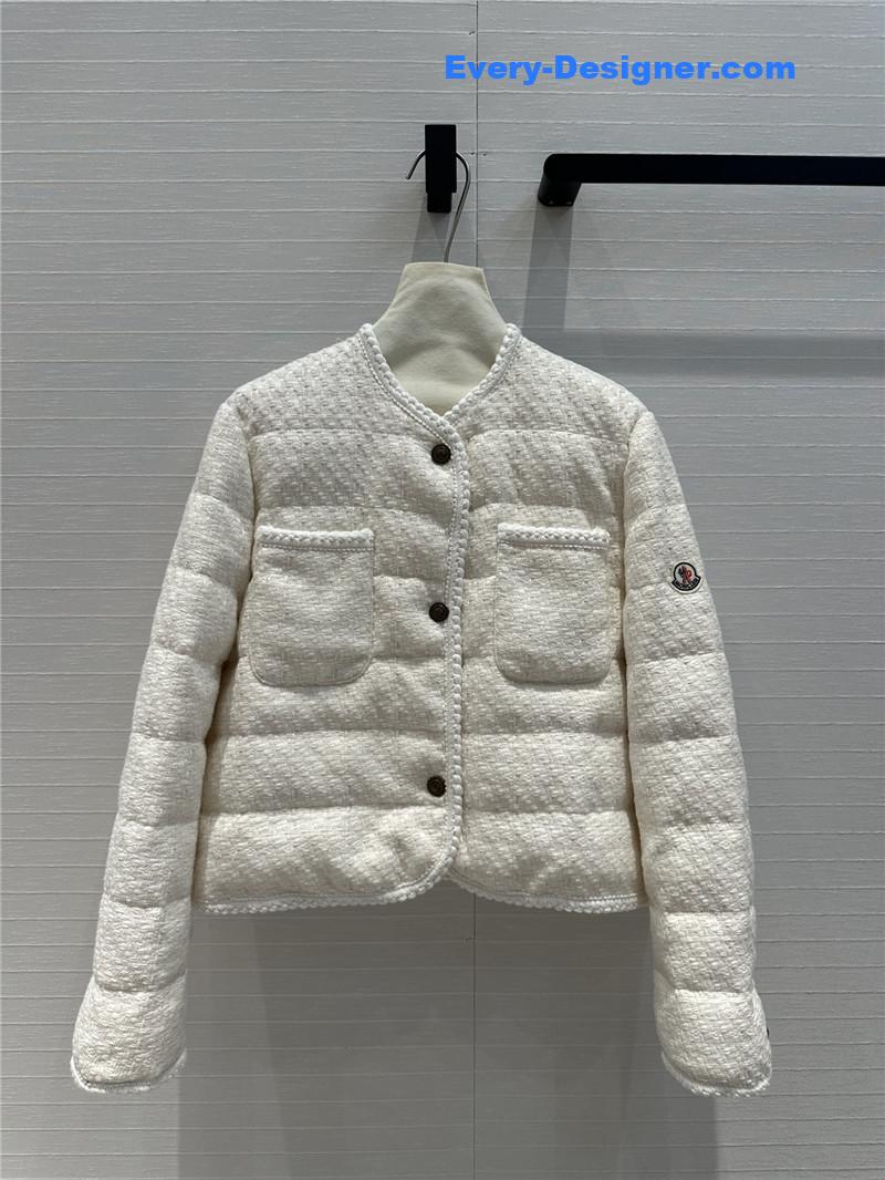 Moncler Tweed Woven Down Jacket