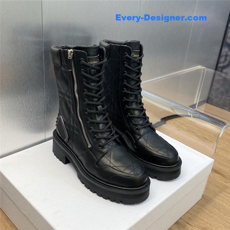 d10r d-leader logo D1am0nd embroidered martin boots