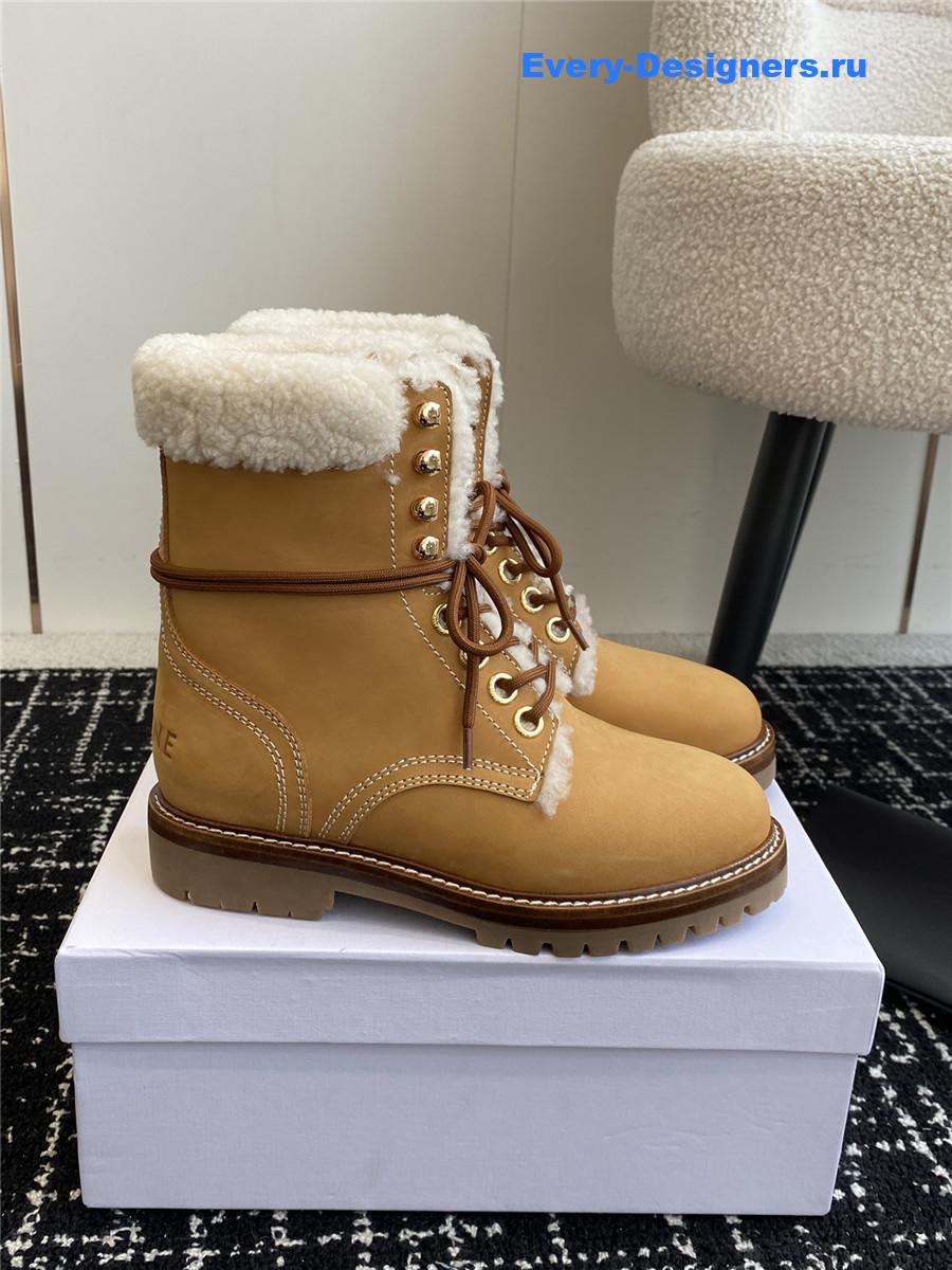 Ce1i*e winter platform wool boots brown