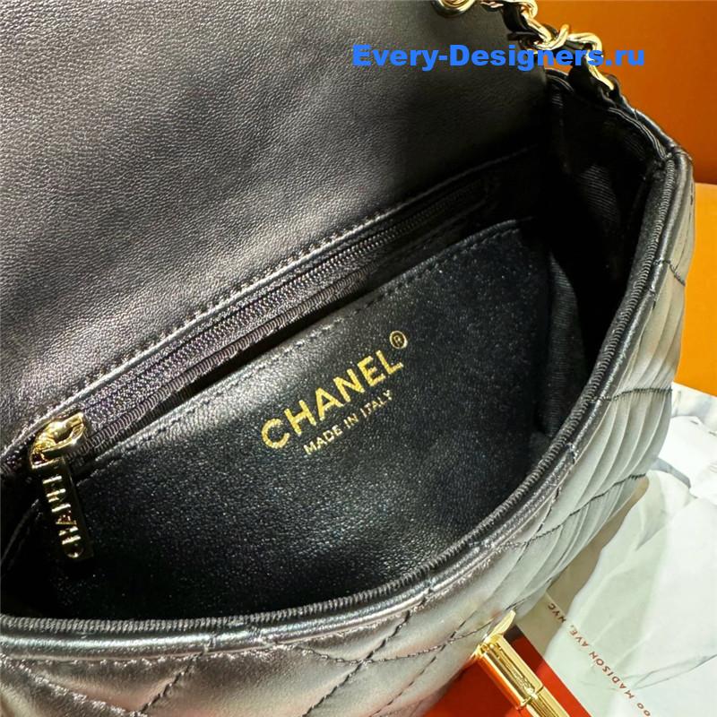 Ch**el love Ch**el logo flap bag