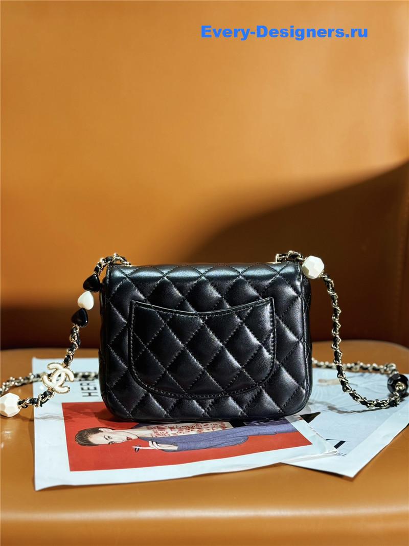 Ch**el love Ch**el logo flap bag