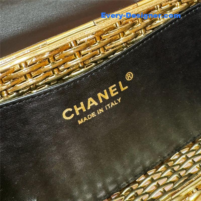 Ch**el metallic woven cf bag