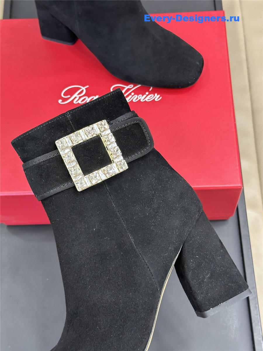 roger u1u1er black suede ankle boots