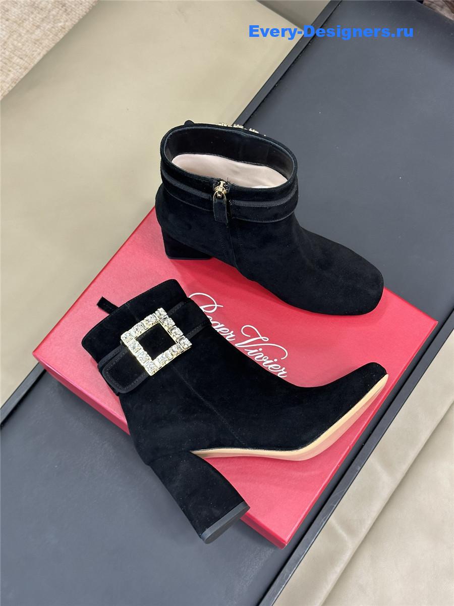 roger u1u1er black suede ankle boots