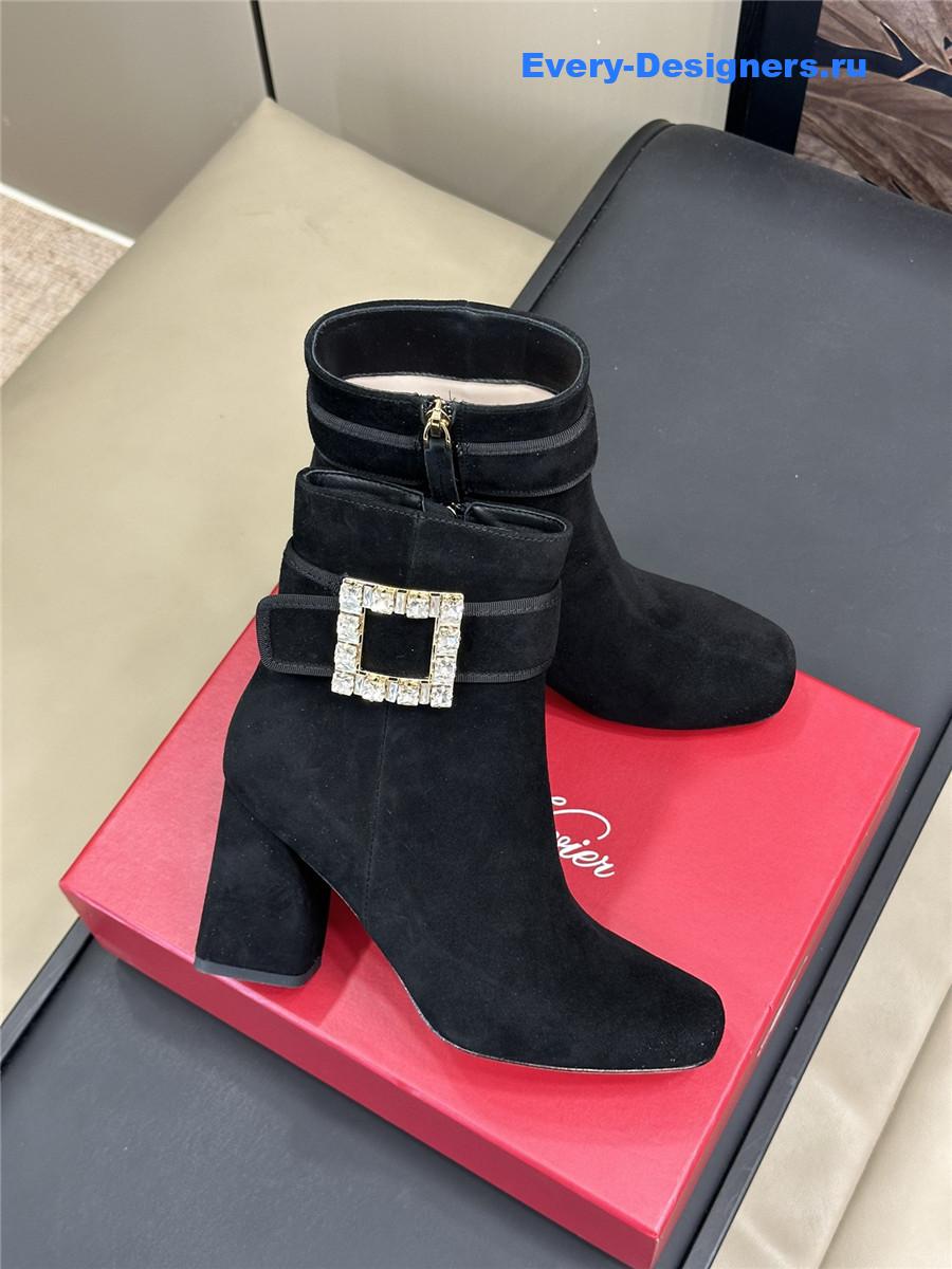 roger u1u1er black suede ankle boots