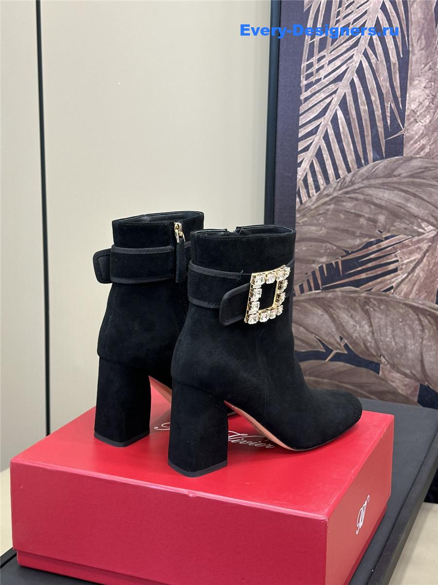 roger u1u1er black suede ankle boots
