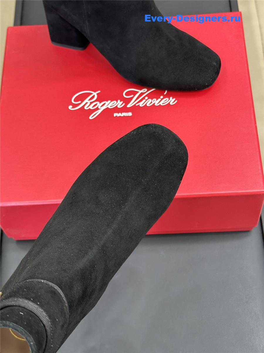 roger u1u1er black suede ankle boots
