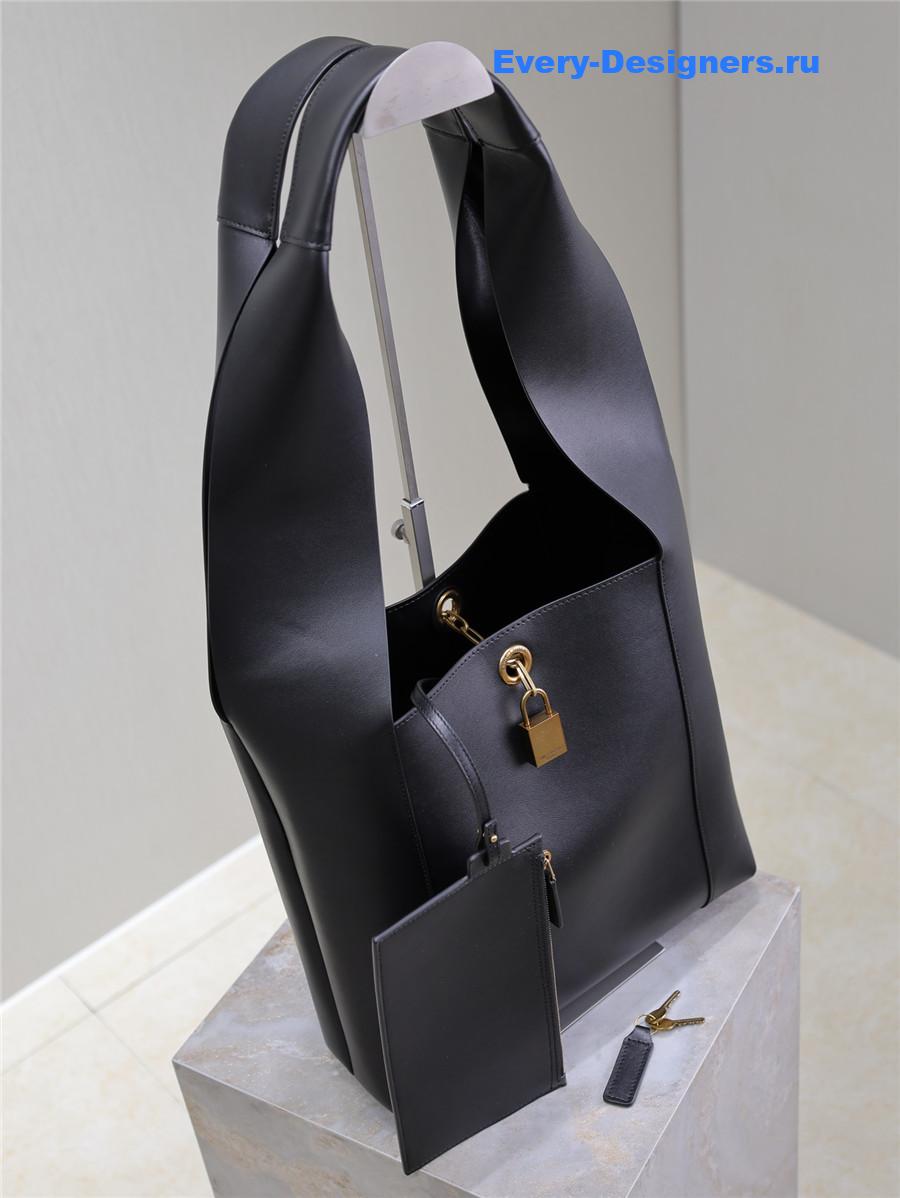 Sa1nt Lau*nt tanger black leather hobo bag