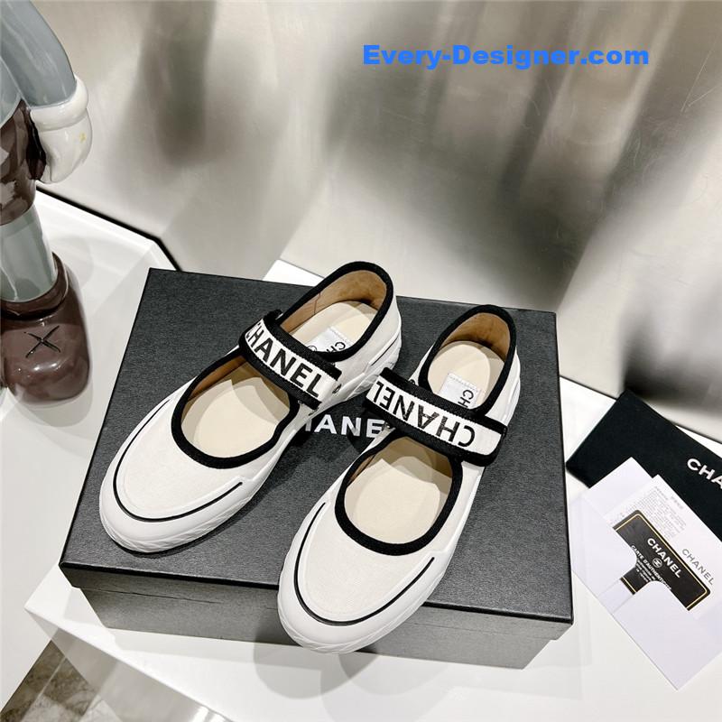 CC second-hand Velcro platform canvas shoes