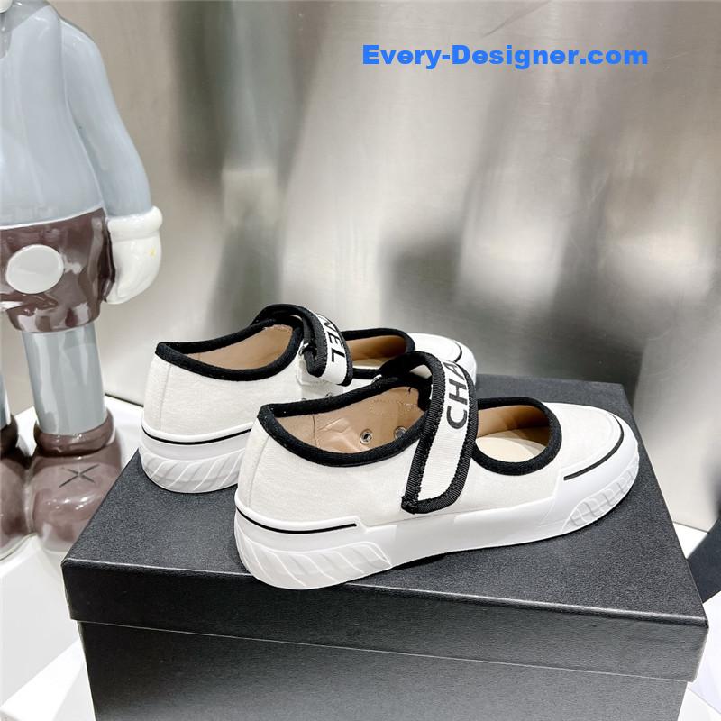 CC second-hand Velcro platform canvas shoes