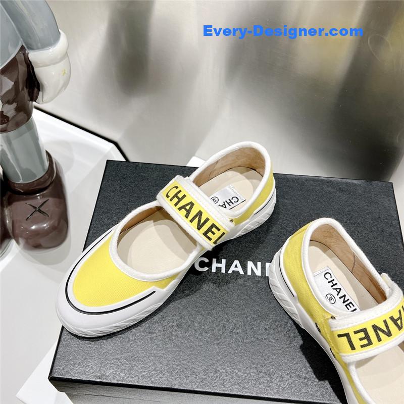 CC second-hand Velcro platform canvas shoes