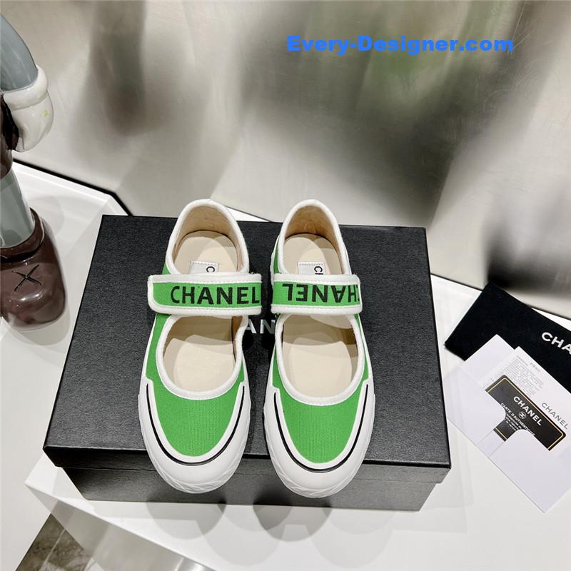 CC second-hand Velcro platform canvas shoes