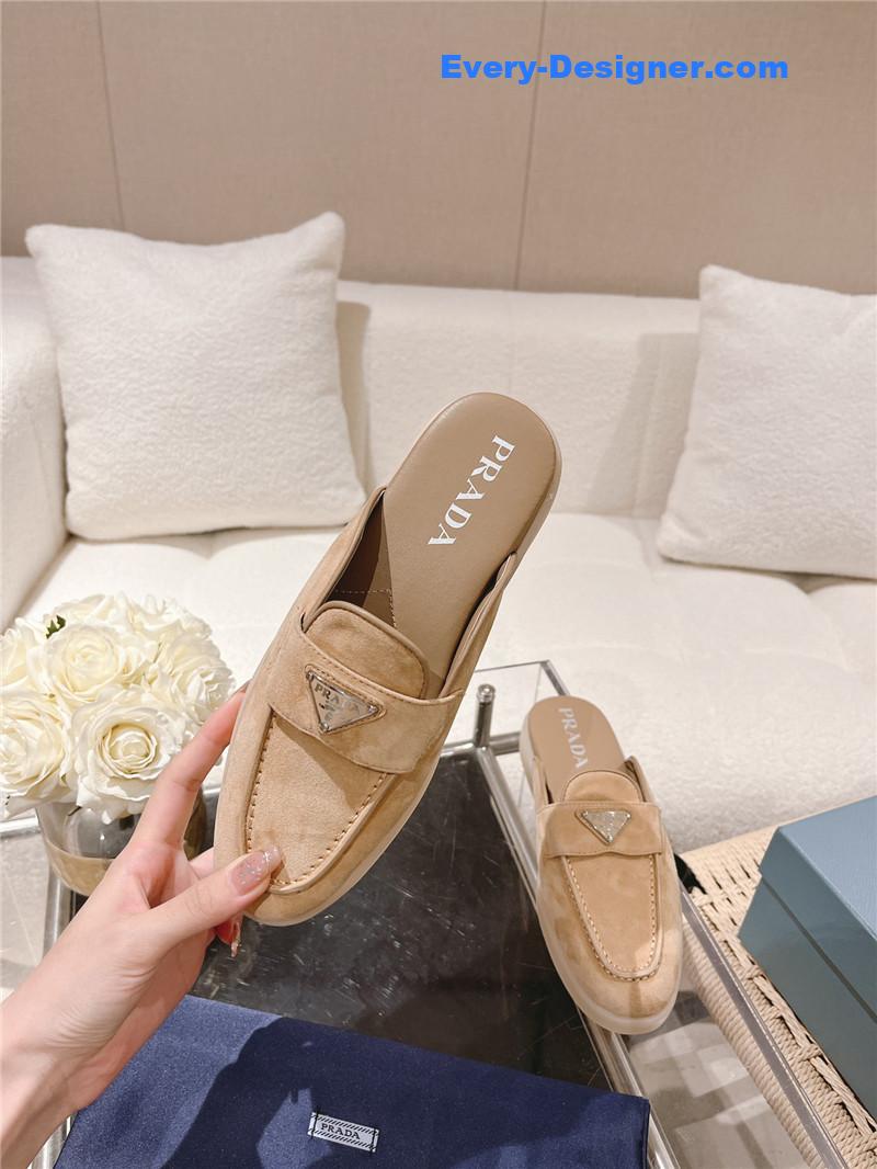 Pra*a suede sabots mules